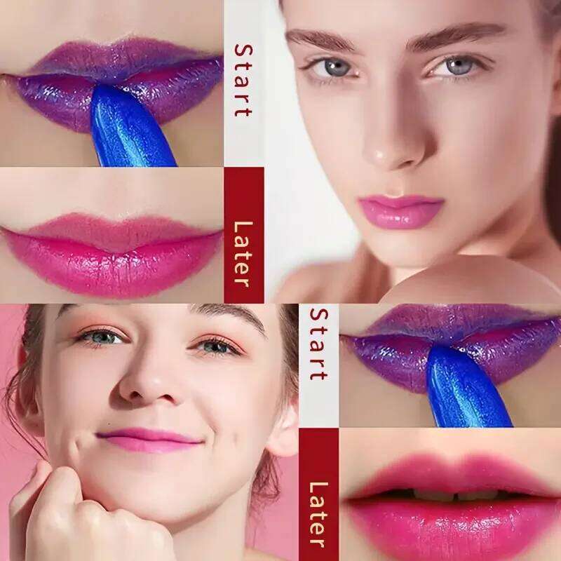 Blue Rose Color Lipstick Care Magic Temperature Changing Red Lip Gloss Waterproof Makeup Base Woman Beauty Cosmetic Z260310