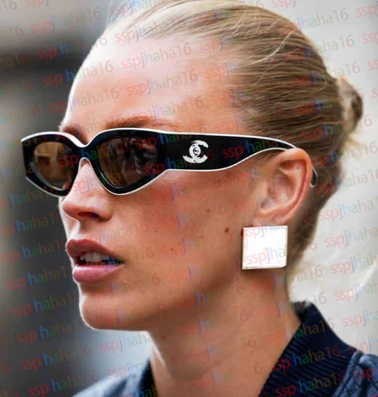 Men's sunglasses women's narrow frame glasses brand sunglasses designer glasses black and white cat eye sunglasses 5525 UV protection sunglasses