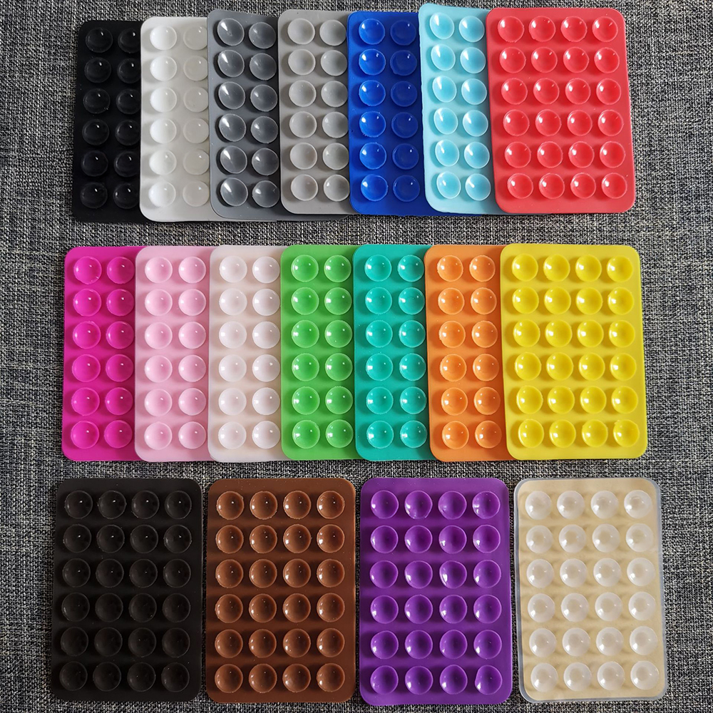 Silicone Suction Pad Back Sticker Suction Cup Phone Holder Silicone Cup Mat Smartphone Wall Stand Fixed for Glass Ceramic Tiles Phone Suction Cup