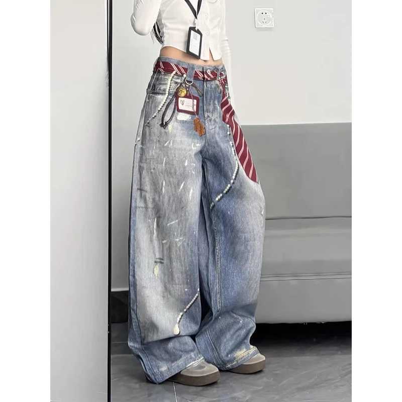 YIBASHU Women Baggy Y2k Jeans Japanese 90s Style Streetwear Boyfriend Jean Pants Vintage Harajuku Oversize Denim Trousers Autumn M260310