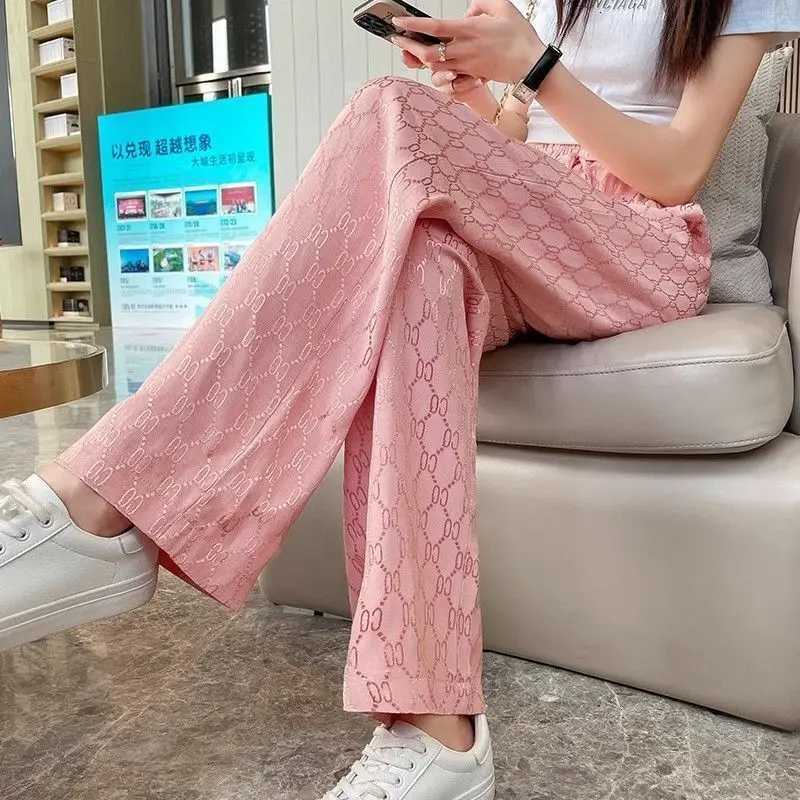 Liangliang Wide-leg Pants for Women 2025 New Thin Style Slim Straight Pink PantsT260310