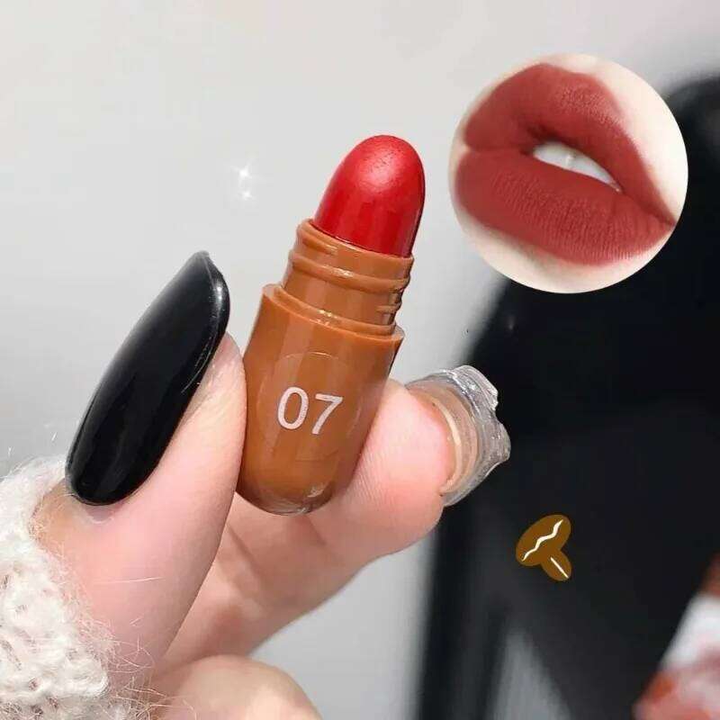 10 Convenient Mini Capsule Set Velvet Matte Waterproof Lip Glaze Sexy Nude Easy To Color Lipstick Novelty Makeup Z260310