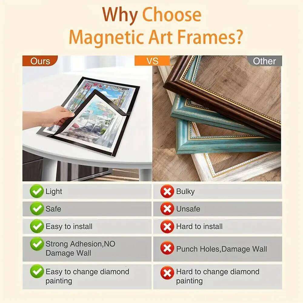 5pcs black self-adhesive magnetic photo frames, reusable, suitable for wall decoration and advertising display. H260310 - view 4