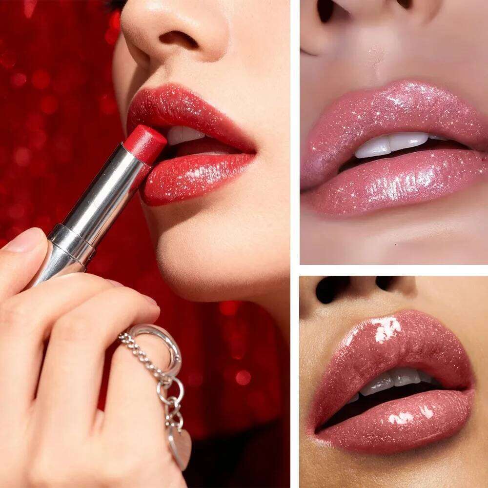Pearl Love Pendant Sparkling Velvet Lipstick Metal Waterproof Long lasting Matte Diamond Lipgloss Women's Cosmetics Z260310