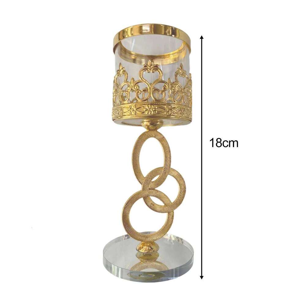 Modern Glass Crystal Candlestick Romantic Creative Decorative Shiny Candle Holders for Desk Restaurant Wedding Bar Home Decor H260310