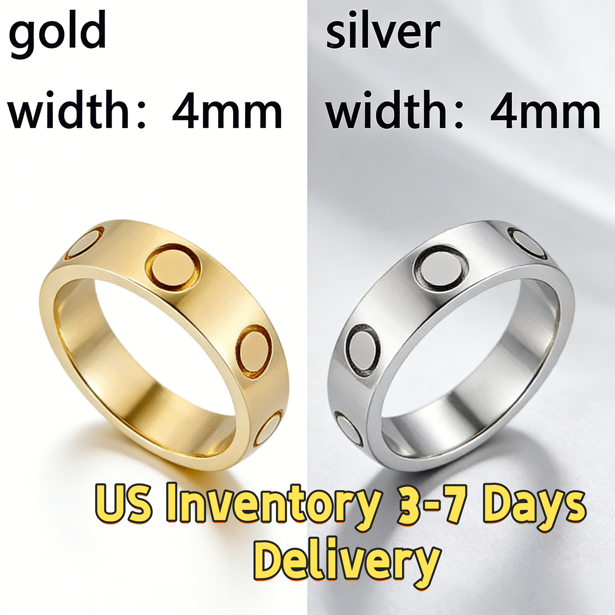 fashion selection ring designer ring womens couple ring luxury designer jewelry jewlery women 5mm 6mm 7mm