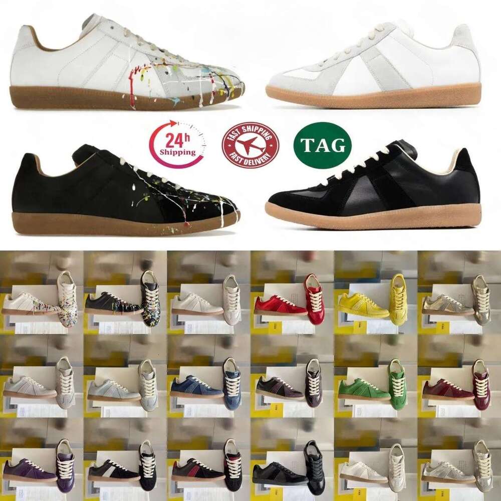 MM6 Shoes Margiella Classic Casual Trainers Margela Gats Designer Low German Army Casual Trainers Sneakers Men Women White Grey Gum Painter Black Nude Chaussure