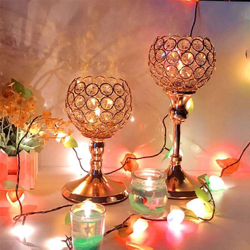 Europe Wedding Candelabra Centerpieces Gold Silver Holders Crystal Candle Lantern For Home Party Hotel Decoration H260310