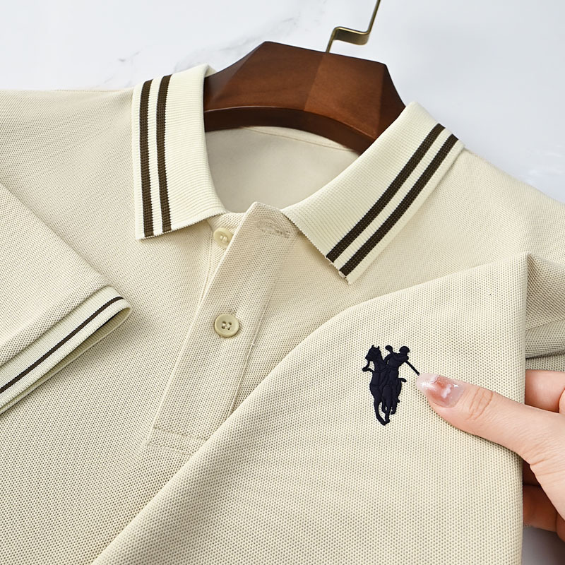 Luxury Brand Designer Clothes Premium Paul Authentic Men's Clothing, Men's Polo Shirt, Summer Turn-Down Collar With Small Horse Logo, Short-