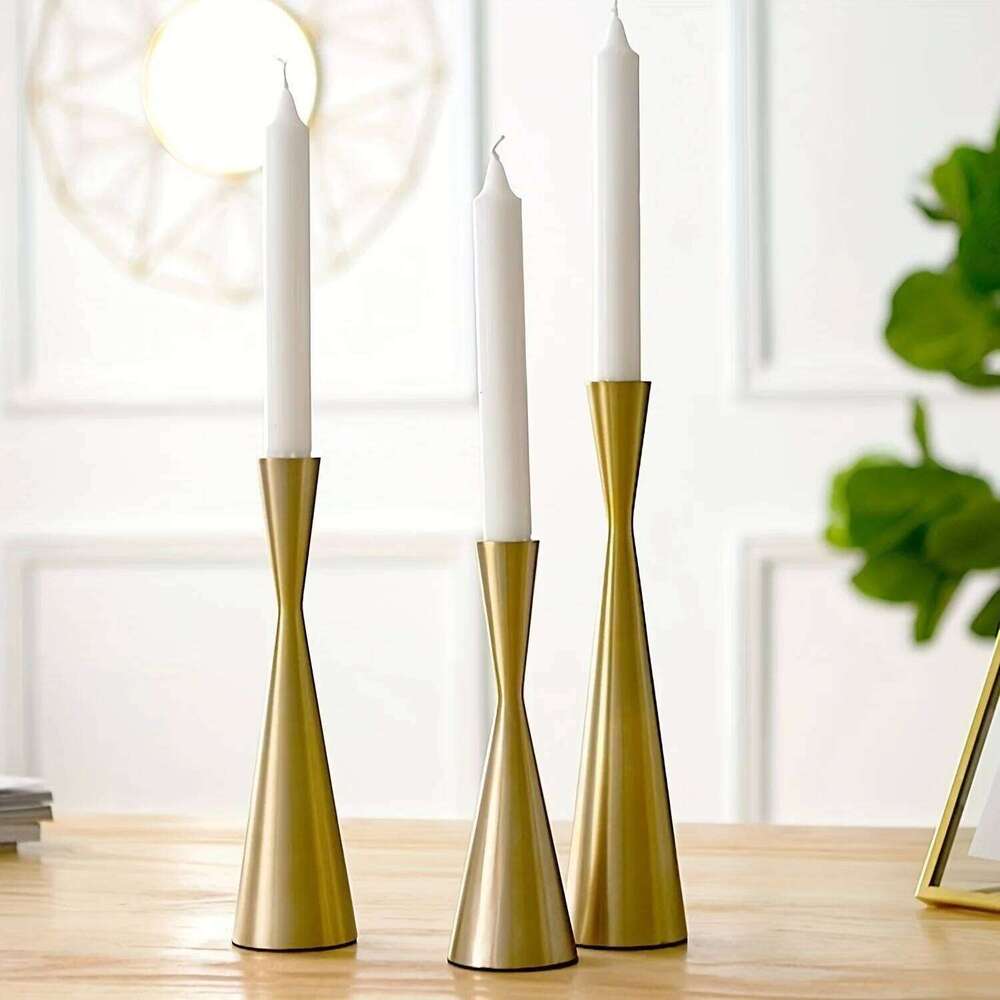 Bronze/Black Set of 3 Candlestick Sets Small Waist H260310