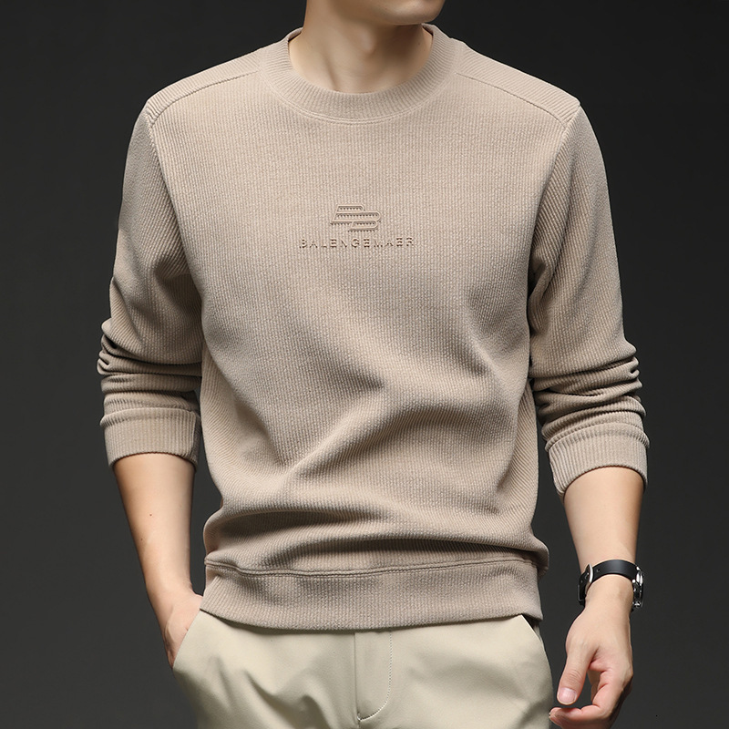 Luxury Brand Designer Clothes New Autumn Round Neck Casual Fashion Sweatshirt Men's Base Comfortable Top Heat Press Printed Letter Solid Color T-