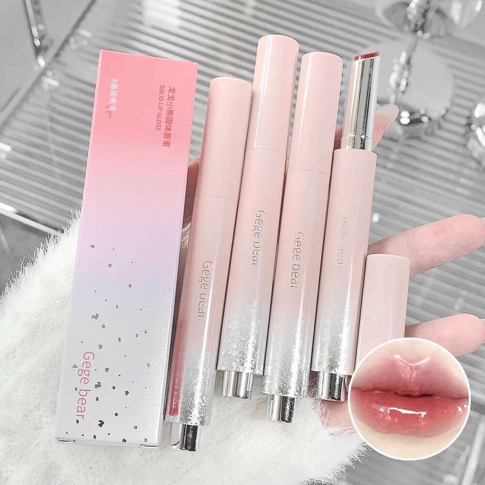 Snowy Design Solid Watery Lipstick Mirror Moisturizing Nourishing Lip Balm Beautiful Colors Suitable for Winter Z260310