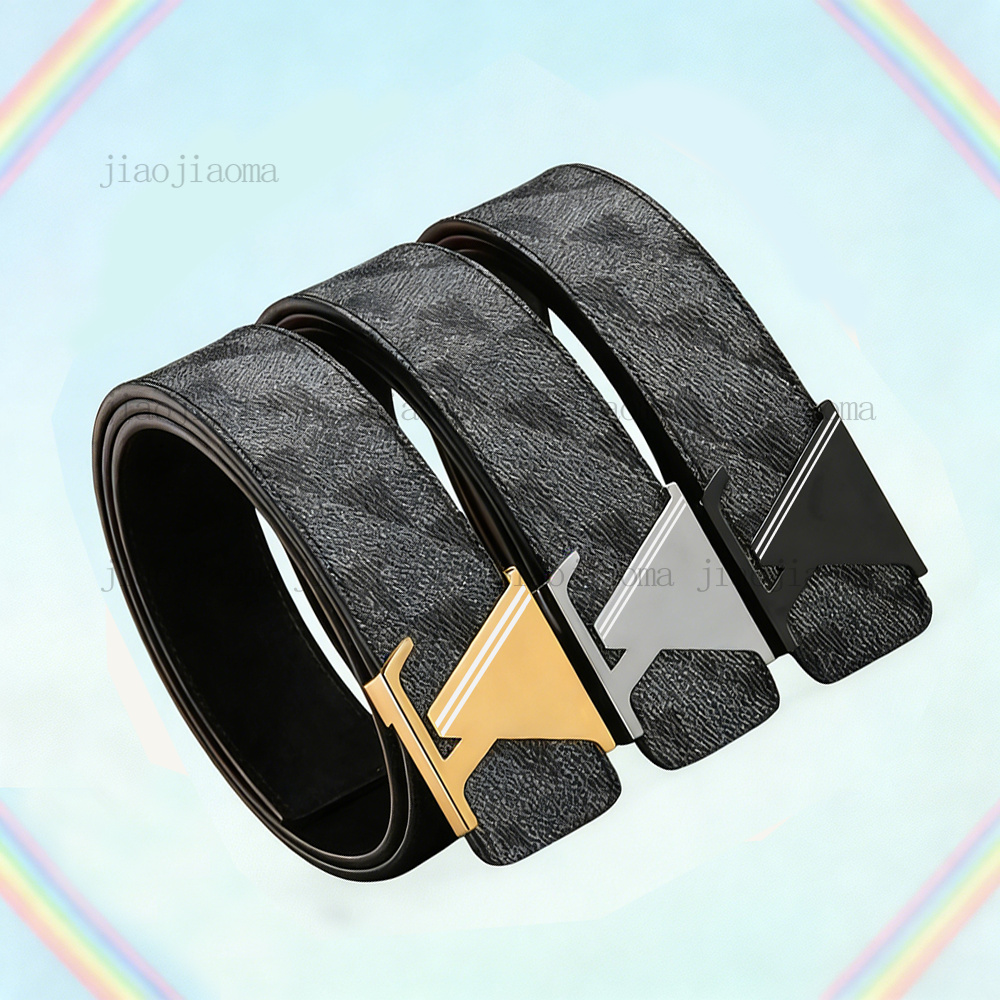 99A Designer Belt For Men Women luxury Ceinture Luxe Genuine Leather Jeans Classic Black Letter Belts Metal Smooth Buckle Waistband Trendy Mens Belt E1V