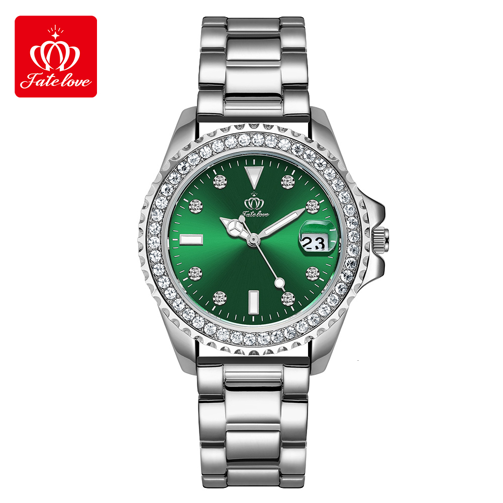 Free Shipping Wholesale Of Ladies' Watches Diamond-encrusted Fashionable Waterproof Watches Men Designer Watches Real-time Calendar Leather Strap