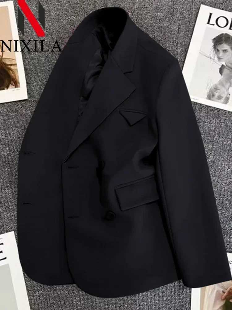 New in Spring Autumn Blazer Woman Chic Elegant Woman Jacket Outerwears Blazers Office Lady Loose Coats Youthful Woman ClothesT260310