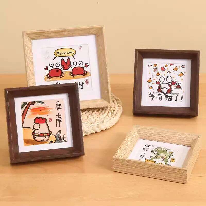 4/5/6 Inches Wooden Frame for Tabletop Display Wedding Baby Family Portraits Picture Frames Wall Photo Desktop Decor H260310 - view 5