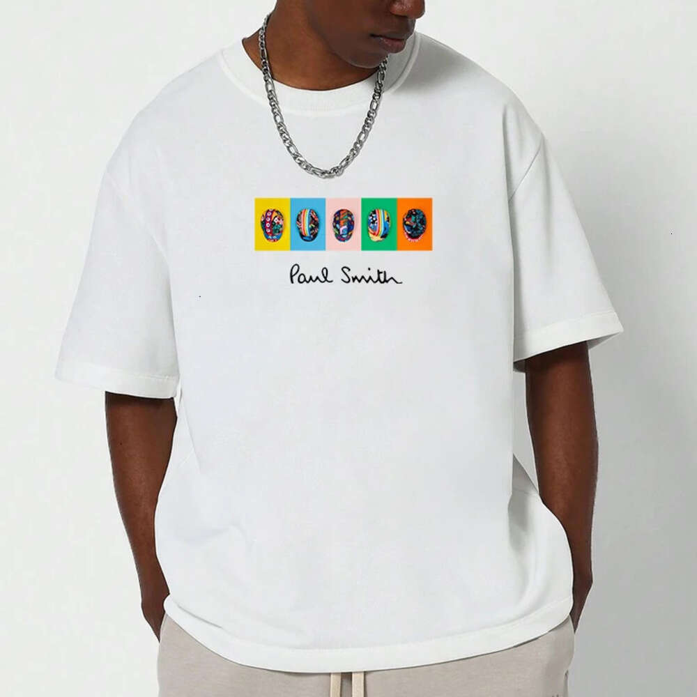 Men's T-Shirts P-Pauls S-Smiths Men's Casual Tee Over sized Vintage T-Shirt Summer Street wear Top Men's Clothing
