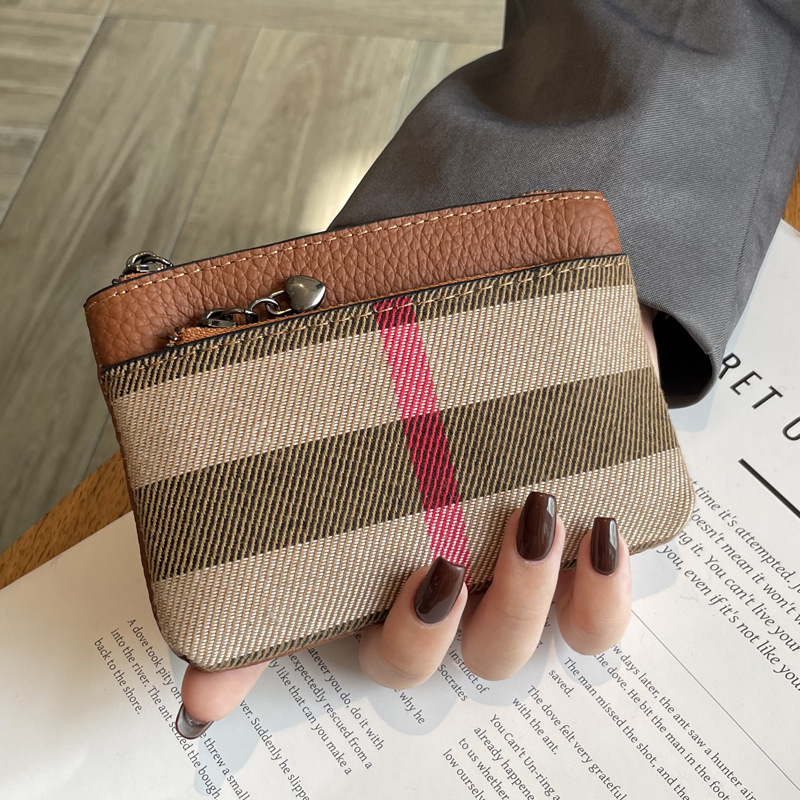 Free Shipping 2026 Hot Multi functional Card Bag Leisure Fashion Designer Handbag Trendy Classic Grid Coin Purses for Women