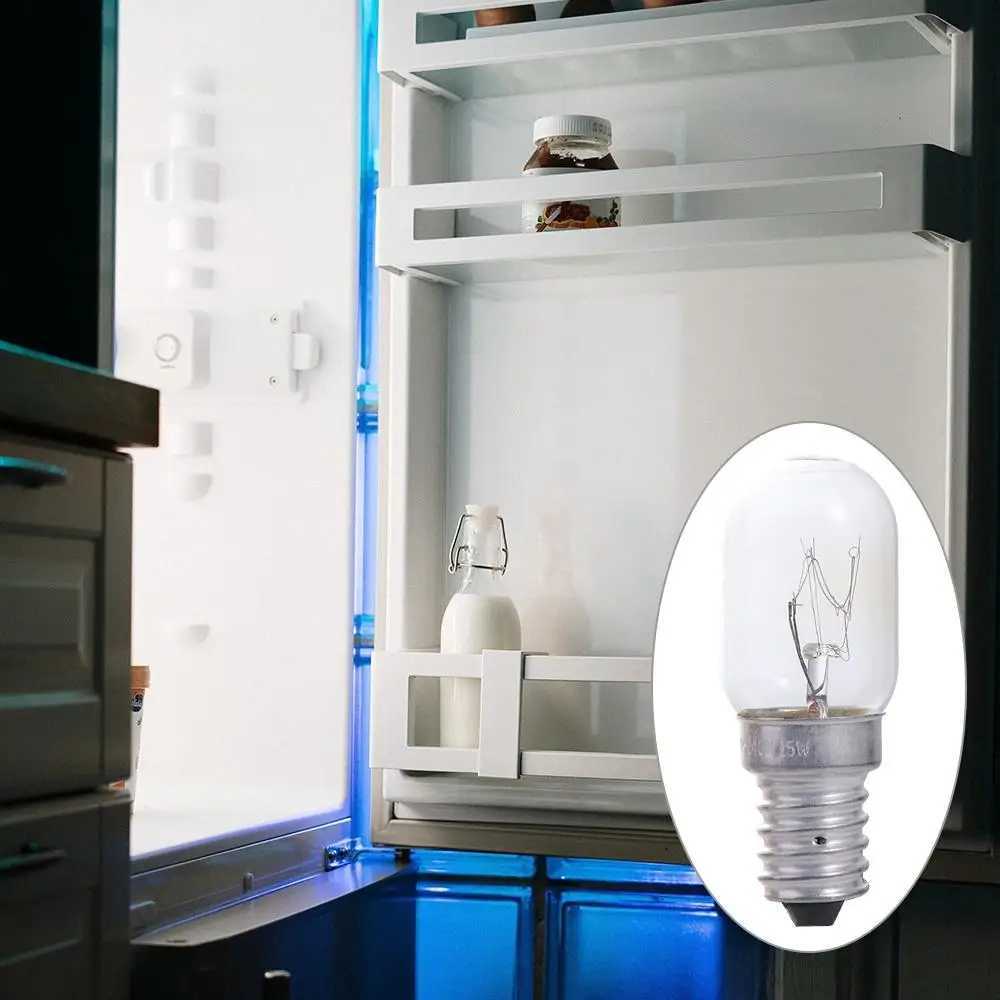 2pcs E14 Salt Lamp Bulb Vintage 15W Incandescent Bulbs Clear Glass High Temperature Resistant Salt Crystal Lamp Refrigerator H260310