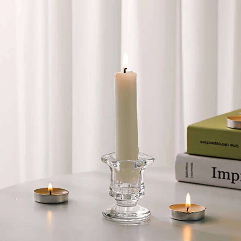 Glass Holder Novelty Nordic Decor Candlestick Romantic Candle Stand Desk Accessories Wedding Centerpieces Ornaments Gifts H260310