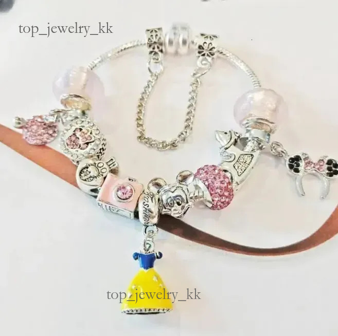 pandors Designer charm pandorabraclet Bracelet Jewlery Sterling Silver Jewelry 925 Bracelet Stainless Steel Fashion Key Heart Bracelet Luxury Gift Nature 836