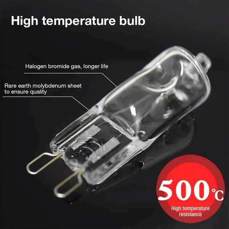 G9 Oven Bulb Light Microwave Oven Halogen Bulb Lamp High Temperature Resistant For Household Kitchen Appliance 40W 120/230V H260310