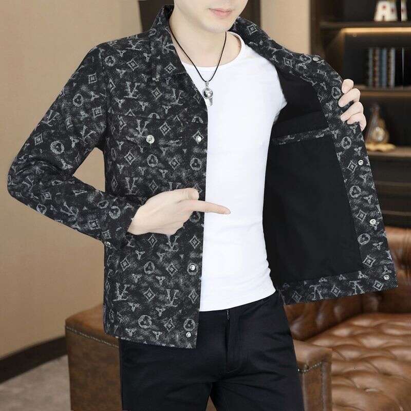 New Trendy Jacket Men, Casual With A Turn-Down Collar, 2025 Fashion Brand Top, Stylish For Spring And Autumn, Slim Fit, High Quality Asia Size