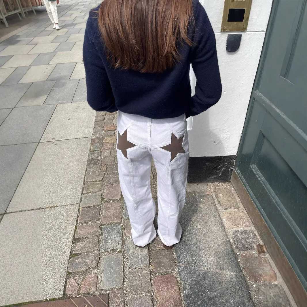 Women Fashion Jeans Y2K Star Pattern Loose Denim Pants Spring Fall Casual Low Waist Trousers Wide Leg PantsT260310