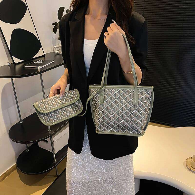 shopping Bag Classic Large Capacity Tote Two Suitcase Versatile Shoulder Handbag Different Size Choose XJ260310