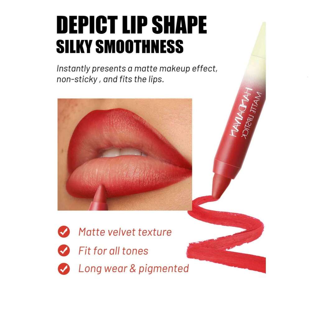 Matte Waterproof Lipstick 8 Colors Velvet Liner Long Lasting Non Stick Cup Lip Crayon Silky Sexy Makeup Pen Z260310