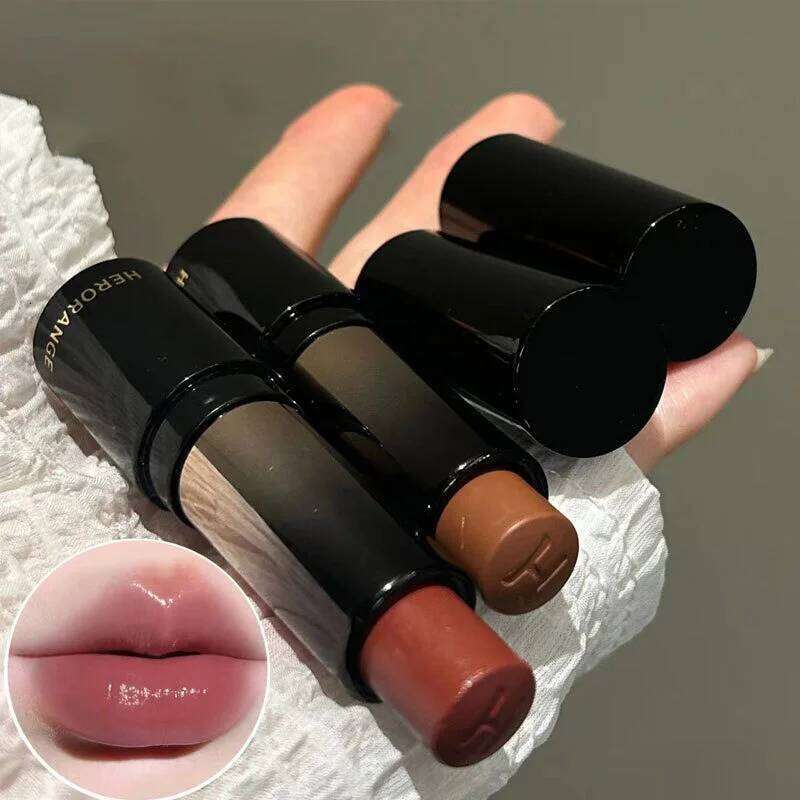 HERORANGE~ Low Saturation Light Lipstick Multi-purpose Stick Moisturizing White Natural Holding Mirror lipstick Z260310