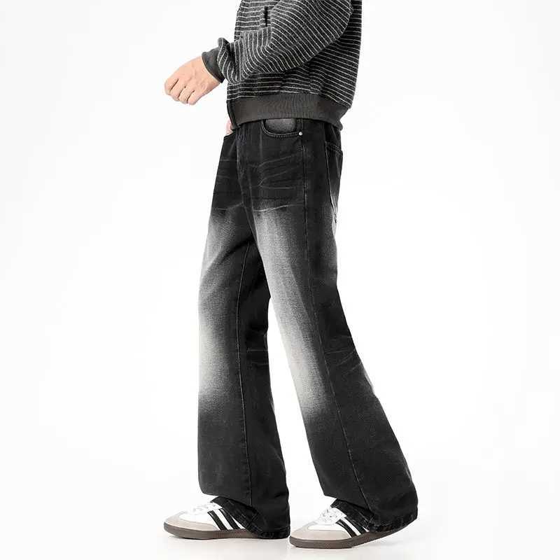 Straight Leg Jeans Casual Wide Leg All Season Wash Floor Mopping Retro Mens And Womens Loose Straight Leg Pants M260310