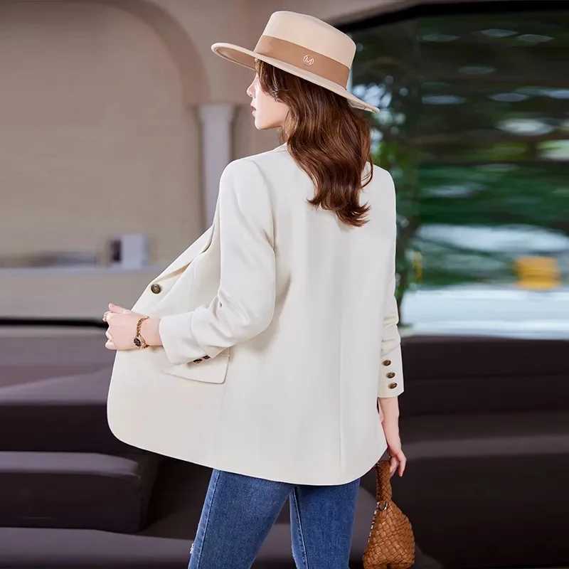 Blazer Jacket Female Spring Autumn 2025 New Casual Fashion Suit Coat Womens Textured Senior Overwear Popular This Year OutcoatT260310