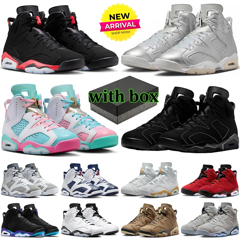 2026 with box 6 6s mens basketball shoes Black Infrared Toro UNC Washed Denim Metallic Silver Midnight Navy DMP Men Trainers Sports Sneakers Sneaker