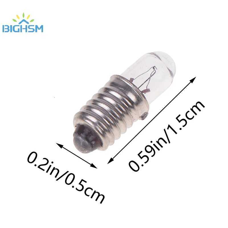 10Pcs/Lot Mini Indicator Light Bulb E5 Screw Mouth Miniature Lights Bulb 63V/12V/24V 01A Small Bulb Signal Lamp Bead H260310