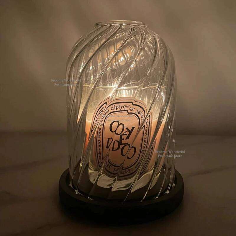 Bedroom Glass Cover Designer Banquet Kitchen Restaurant Candle Holders Advanced Decor Home Decoration Lszt H260310