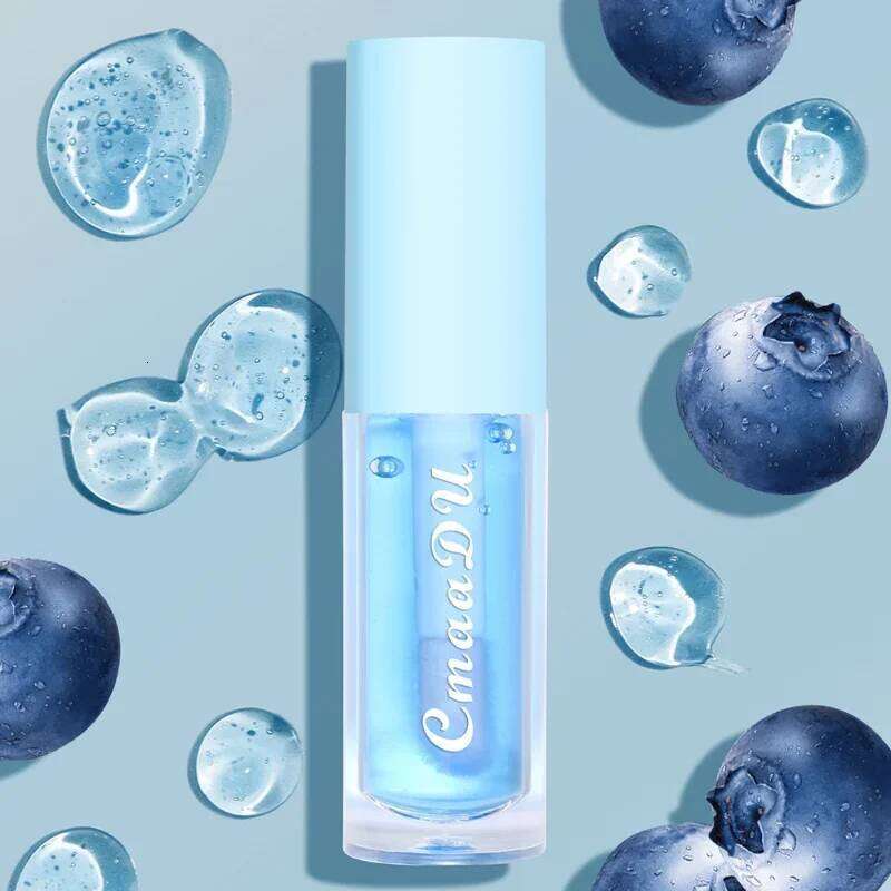 Color Changing Jelly Oil Strawberry Cherry Fruity Gloss Natural Lasting Moisturizing Reduce Lip Lines Plumping Lips Care Z260310