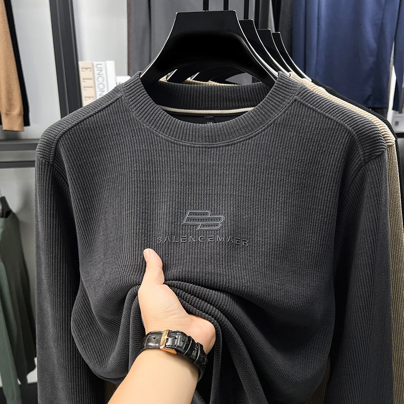 Luxury Brand Designer Clothes New Autumn Round Neck Casual Fashion Sweatshirt Men's Base Comfortable Top Heat Press Printed Letter Solid Color T-