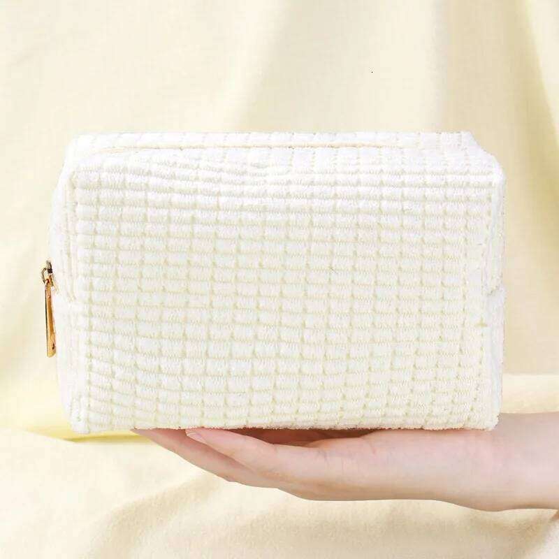 New corduroy high-value minimalist makeup large capacity handheld toiletry bag, travel storage bag MS03 XJ260310