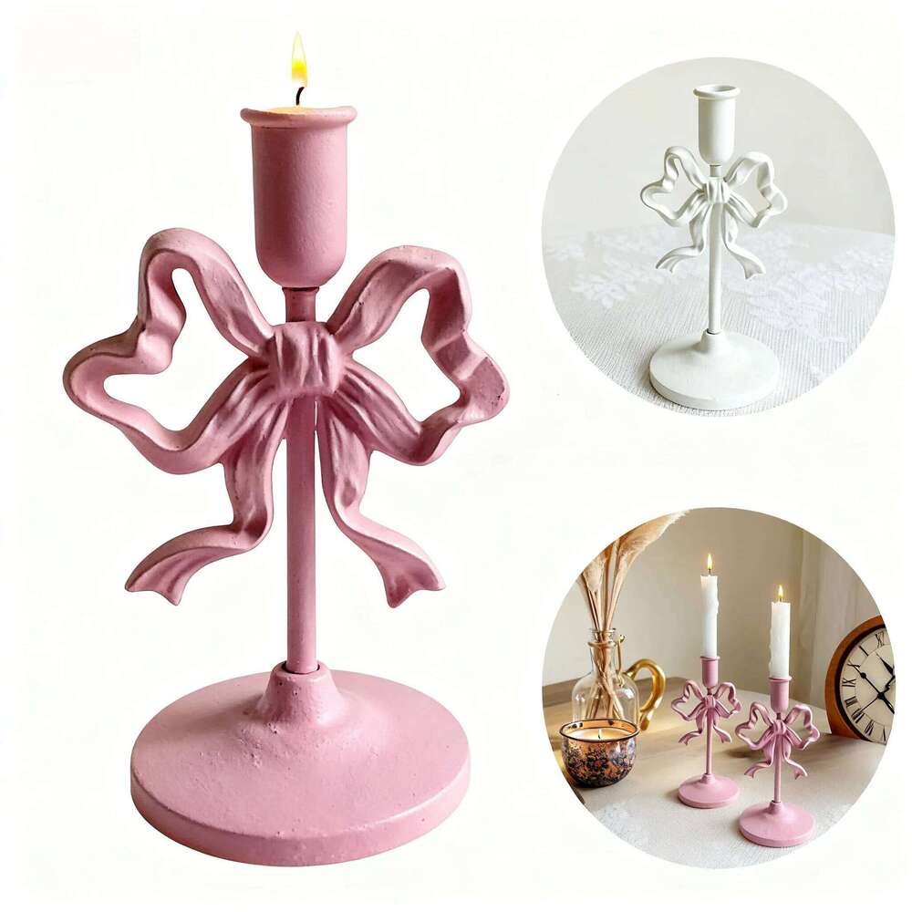 New French Retro Romantic Candle Holder Suitable For Window Display Dining Table Decoration Photography Props Sturdy And Durable H260310