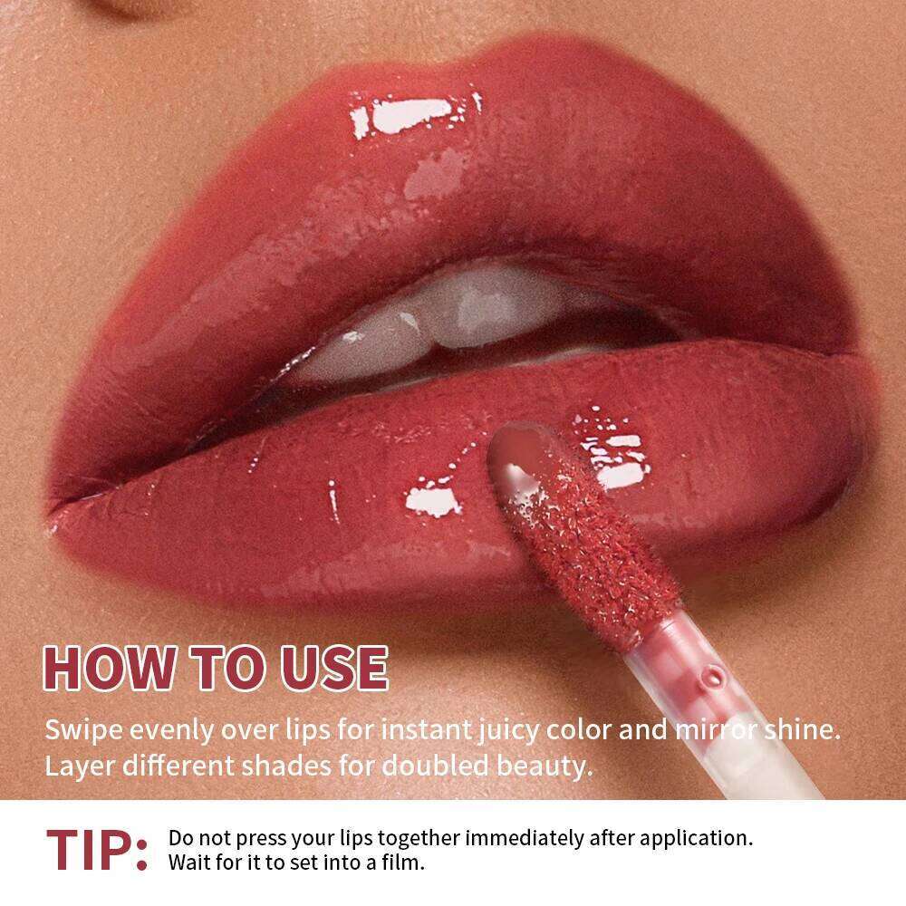 Lakerain Glow Tint Juicy Lip Gloss Long Lasting Moisturizing Smooth Juice Lipstick Waterproof Lips Skin Care Cosmetics Z260310