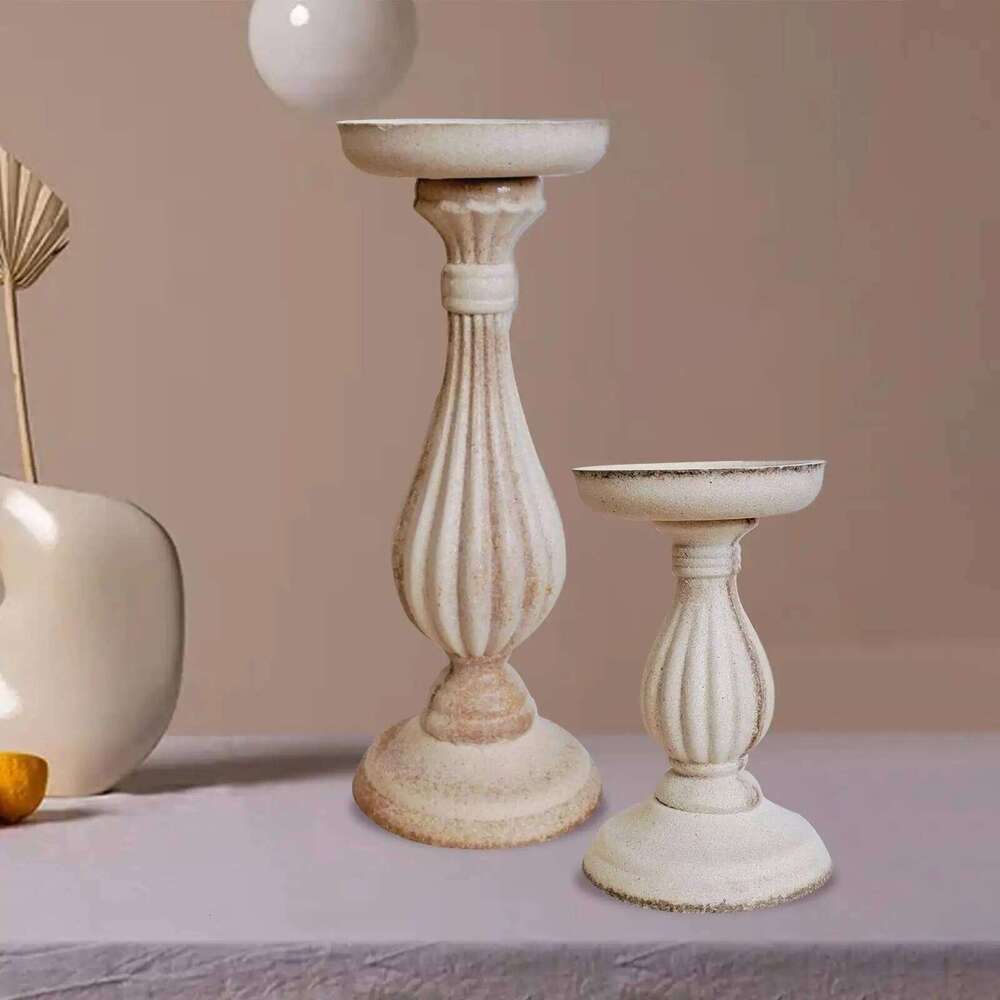 Unfinished Holder Candlestick for Home Decor Wedding Room Decoration Pillar Candle Holders Retro Candlesticks Ornament H260310