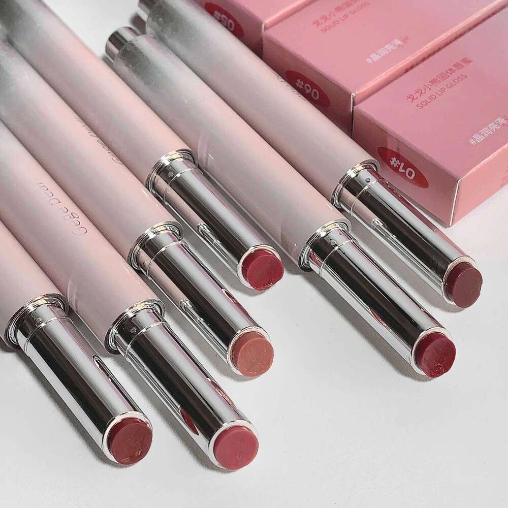 Snowy Design Solid Watery Lipstick Mirror Moisturizing Nourishing Lip Balm Beautiful Colors Suitable for Winter Z260310