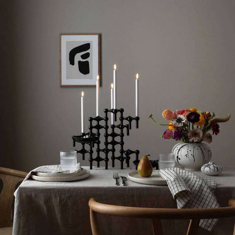 Gold molecular structure metal living room ornaments gifts home decor candlestick H260310