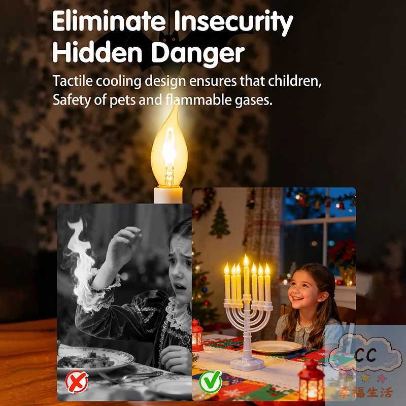 HUAHUACandle-like Flicker LED Bulbs E12/E14/E27 Fire Effect Decoration for Candelabra BaseHUAHUA H260310