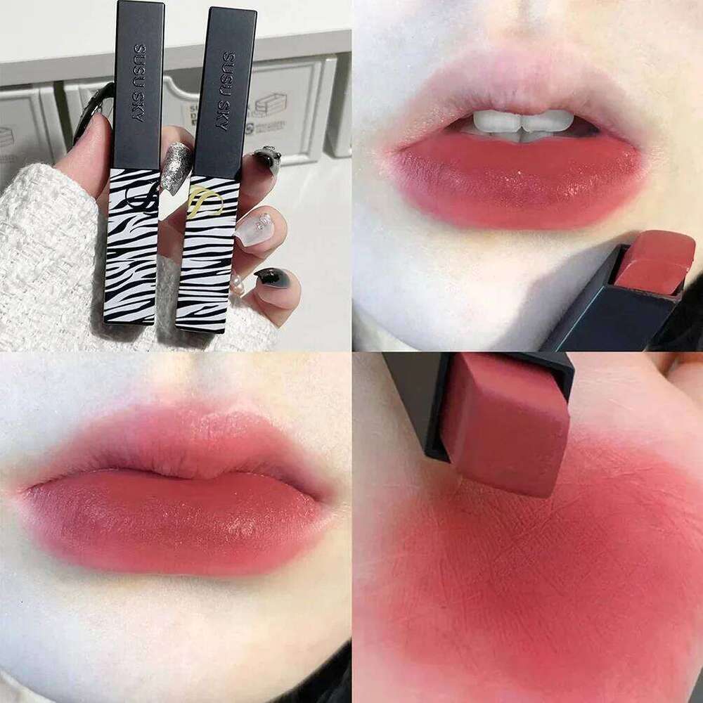 Matte Lipstick Nude Smoked Rose Colour Velvety Lip Tint Solid LipGloss Waterproof Makeup Long Lasting Cosmetic Z260310