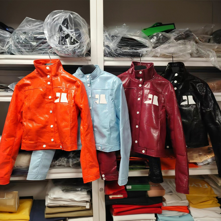 Coat Designer Jackets Men And Women Leather Jackets Glossy Granular Leather Jackets Fur Coats Motorcycle Jackets Windbreakers Black And Red Lacquered Jackets