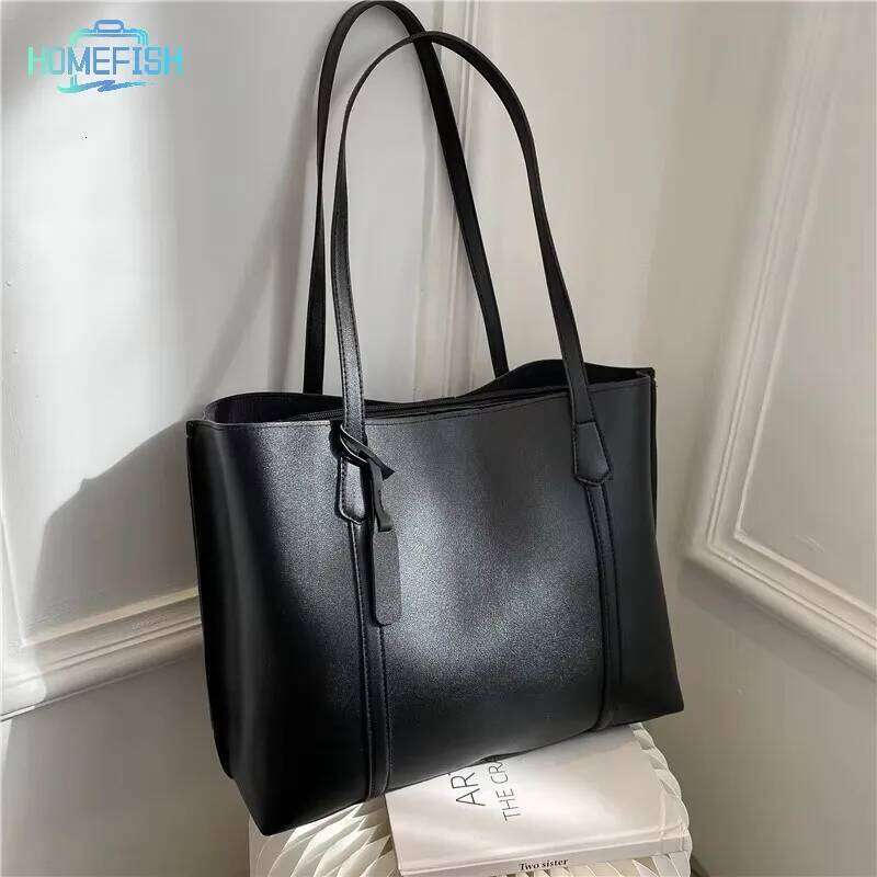 Large Capacity Women's New Soft Leather Tote Bag, Casual and Versatile Single Shoulder Bags for Woman Korean Style Handbags XJ260310