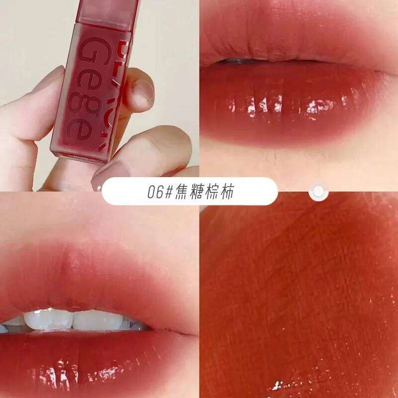 Gege Bear Velvet Lip Glaze Soft Mist Matte Long-Lasting Non-Fading Lipstick for Autumn And Winter Z260310