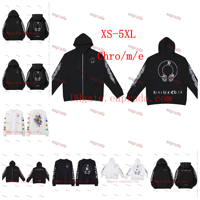 Desinger Mens Hoodies Chrome Hoodies Fashion ZIPPER Arm Flower Print Cardigan Men CHhoodies Men Sweatshirt Autumn Hip Hop Hearts Streetwear hoodie XS-5XL